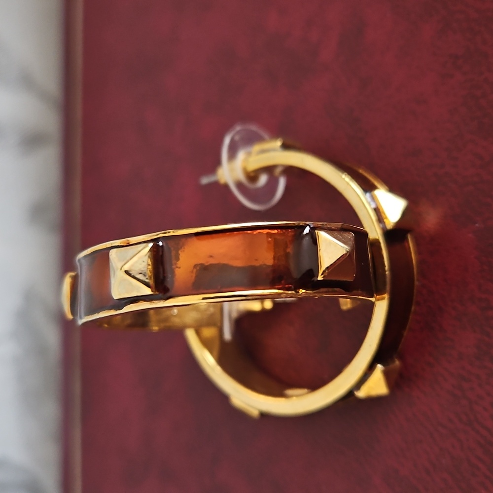 Graziano Vintage Large Hoop Earrings. - Picture 9 of 10
